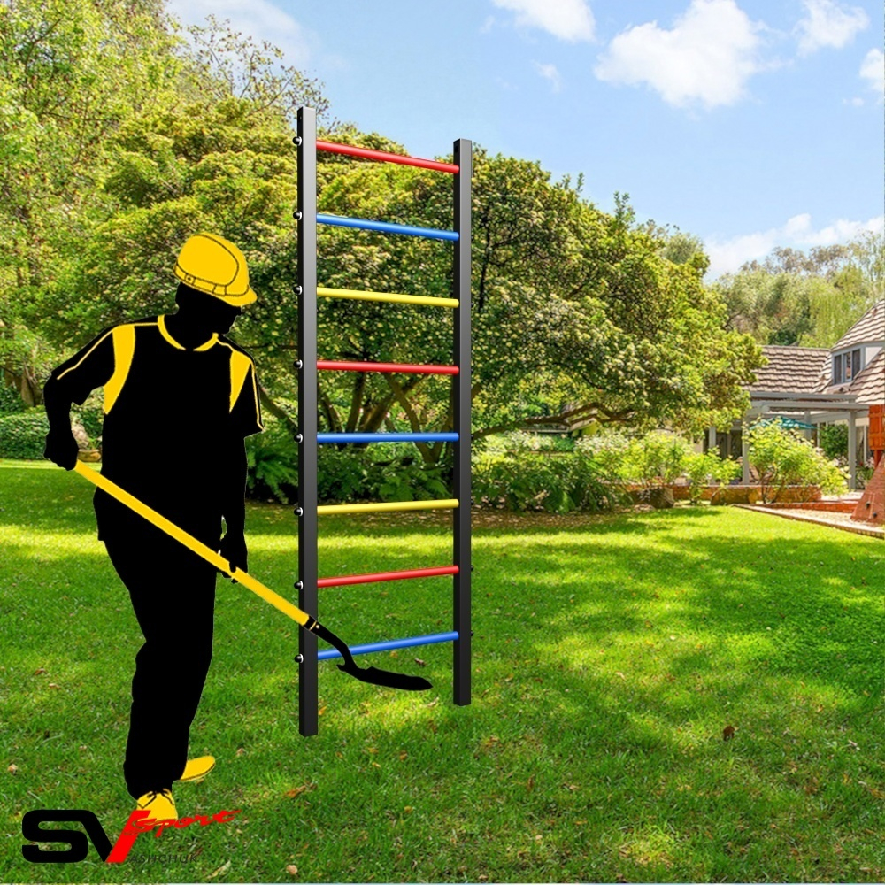 Монтаж уличной шведской стенки Sv Sport (2 вертикальных столба)