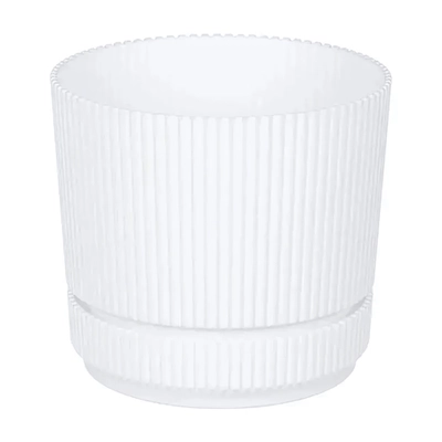 Кашпо СТРИП D140мм 1,3л с подставкой Белый