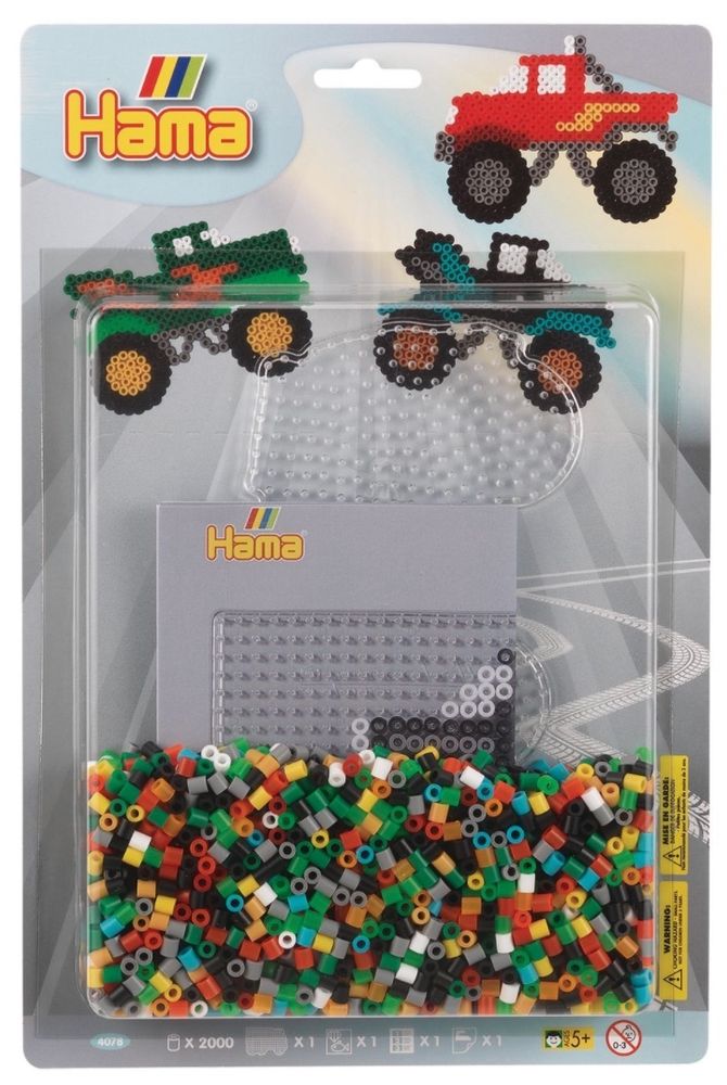 Hama Набор термомозаики Midi 2000 шт + Грузовичок (4078)