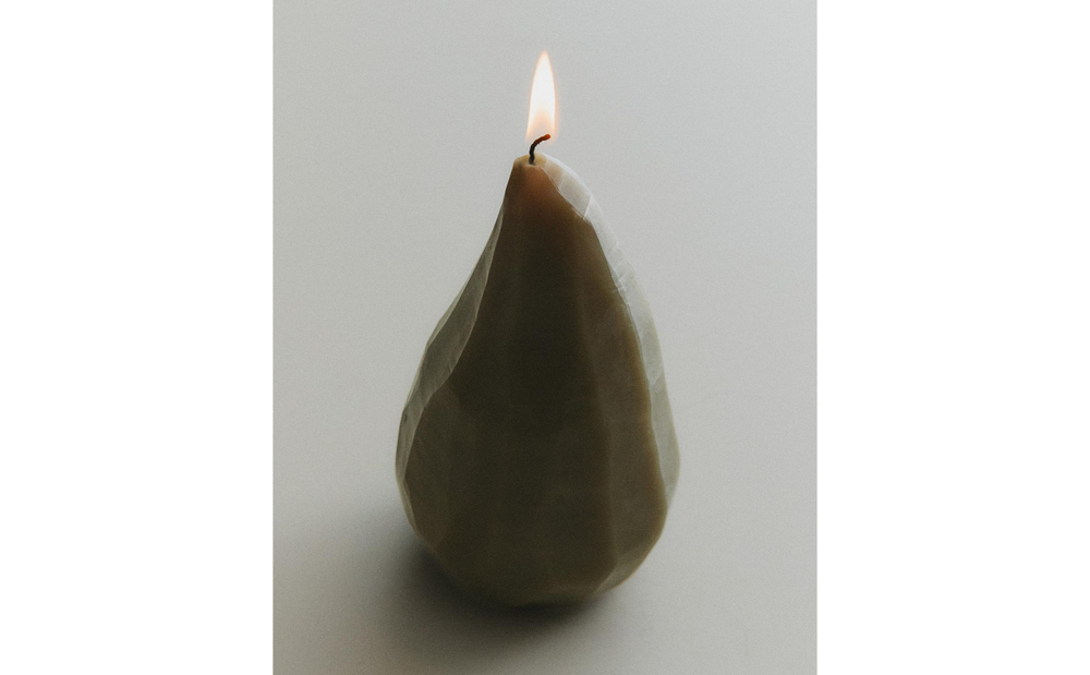 Декоративная свеча Zara Home, 16х9х9 см, зелёный, 6366/065