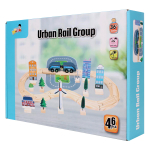 Развивающая игрушка Деревянная дорога 46 элементов, коробка C-41883