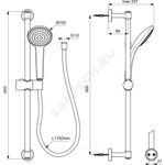 Гарнитур душевой IDEALRAIN SOFT M1 Ideal Standard BD142XG
