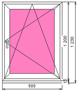Пластиковое окно 1200 х 900 ТермА Эко