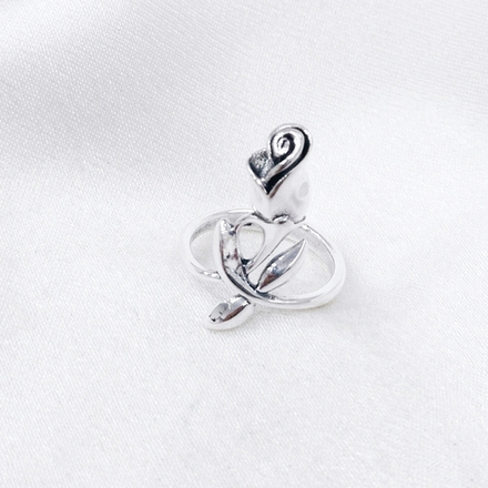 "Чайная роза" кольцо в серебряном покрытии из коллекции "Фаворитка" от Jenavi