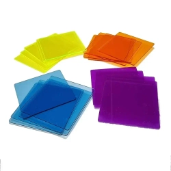 Цветные пластины из акрила для творчества 150х150х3 мм, 4 цвета, 4 шт.