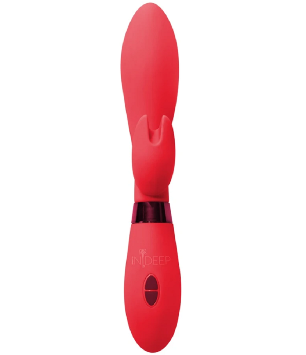 Вибратор кролик Indeep Leyla силикон красный 20,5 см