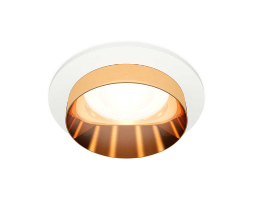 Комплект встраиваемого светильника Ambrella light XC6512024 SWH/PYG белый песок/золото желтое полированное MR16 GU5.3 (C6512, N6134)