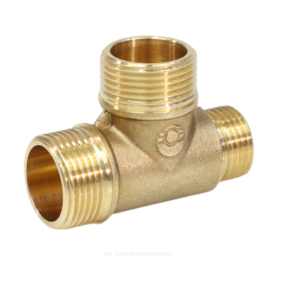 Тройник латунь переходной Ду 15х15х15 (1/2"х1/2"х1/2") НР/НР/НР VALFEX VF.131.L.012