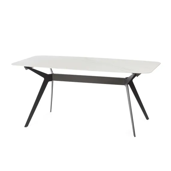 Обеденный стол Scarlet 160х80 см, светло-серая керамика