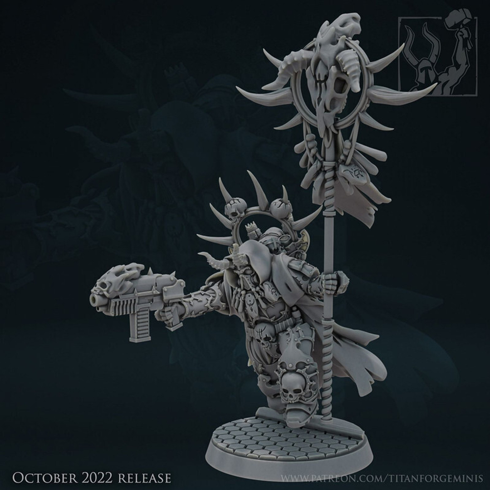 Armies of Chaos Icon Bearer миниатюра для dnd, днд, pathfinder, фентези, Настольная игра, НРИ, Варгейм, РПГ