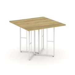 Rift Direct Стол переговорный RF.SPRG-001 Дуб Винченцо/Металл Белый 980*980*750