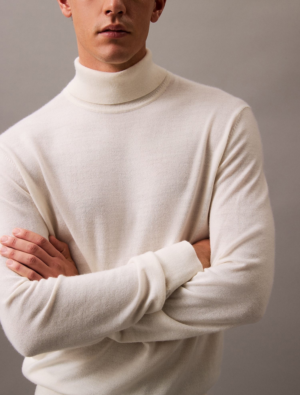 Свитер Calvin Klein Extra Fine Merino Blend Turtleneck Antique White
