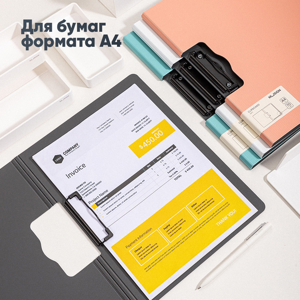 Папка-планшет с крышкой DELI "Clipboard", А4, серая