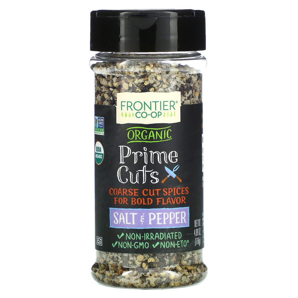 Frontier Co-op, Organic Prime Cuts, соль и перец, 116 г (4,09 унции)