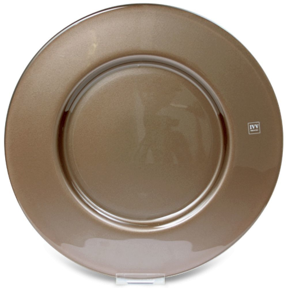 Тарелка подстановочная 34см IVV Aria коричневый металлик Италия