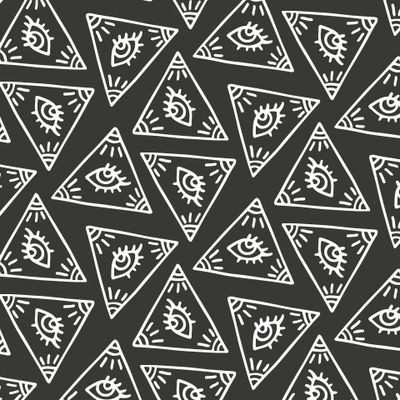 Buy fabric with esoteric print Egyptian eyes black