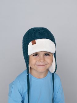 Шапка зимняя вязаная (Морская волна) ТОКИ