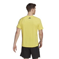 Мужское теннисное поло adidas Icons 3 BAR T-Shirt Men - Yellow