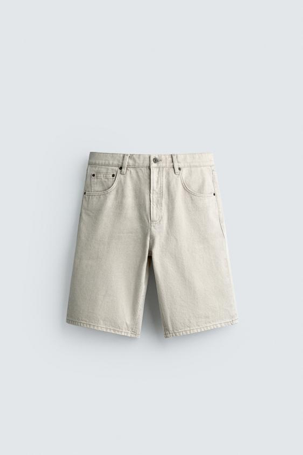 ZARA ДЖИНСОВЫЕ ШОРТЫ REGULAR FIT, ПЕСОЧНЫЙ