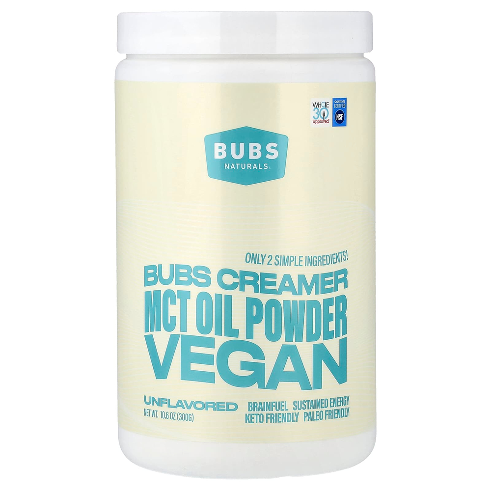 BUBS Naturals, Bubs Creamer, масло MCT в порошке, без добавок, 300 мг (10,6 унции)