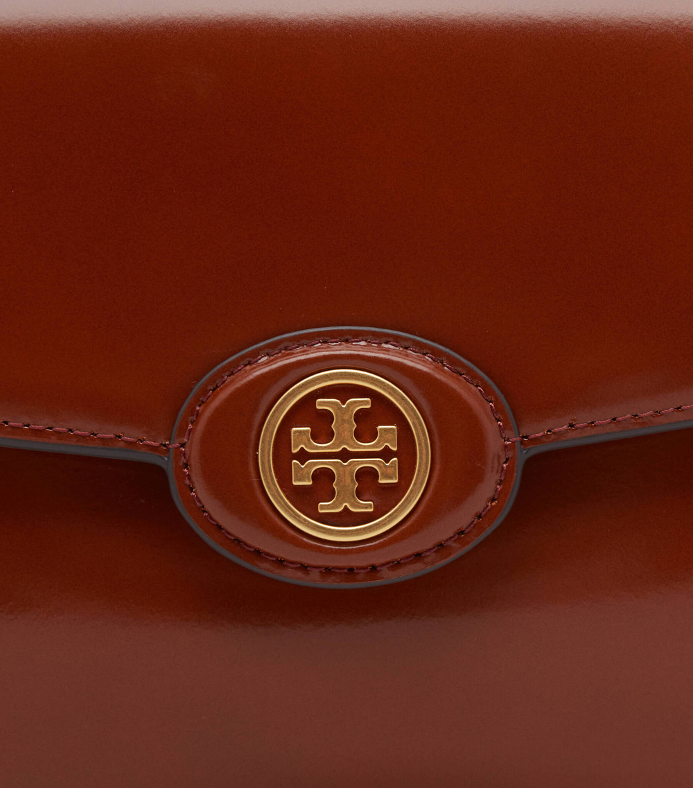 кожаная сумка через плечо robinson spazzolato convertible TORY BURCH - коричневый(143122)