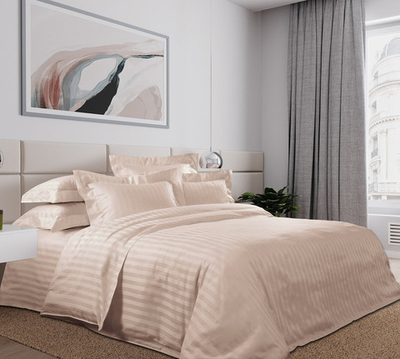 Постельное белье страйп-сатин ЕвроСтандарт Медиум