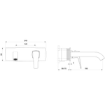 Смеситель для раковины встраиваемый WONZON & WOGHAND FLEX, Хром (WW-88869072-CR)
