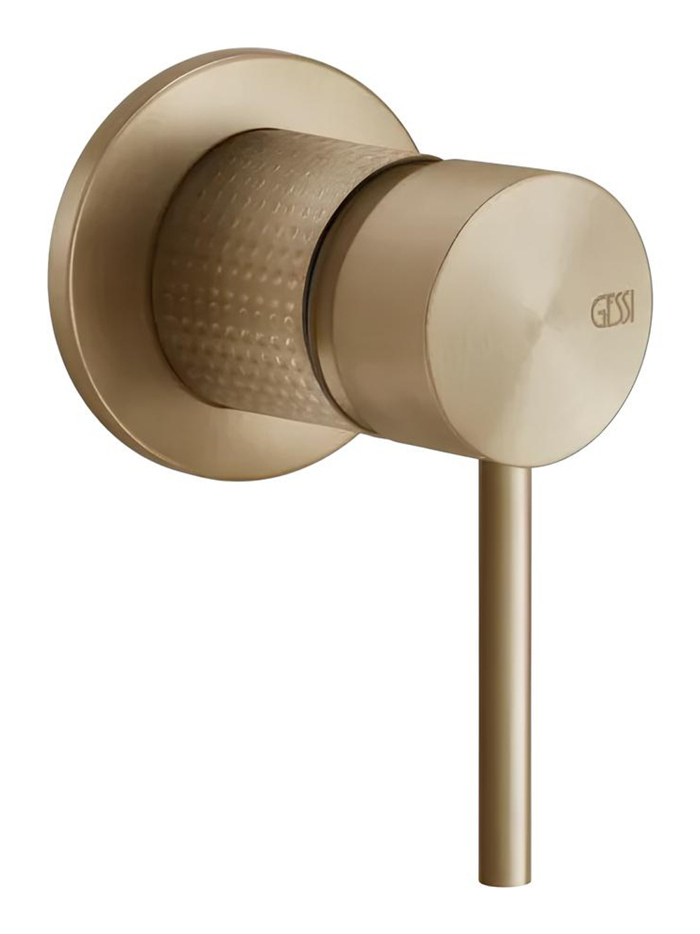 Cмеситель Gessi316, настенный, встраиваемый, на 1 выход, цвет Warm Bronze Brushed PVD