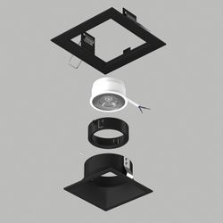 Встраиваемый светильник Lightstar Domino D51707BMOD