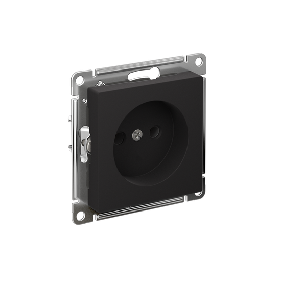 Розетка AtlasDesign 16А без заземл. без шторок быстрозажим. клем. механизм карбон SE ATN001041S