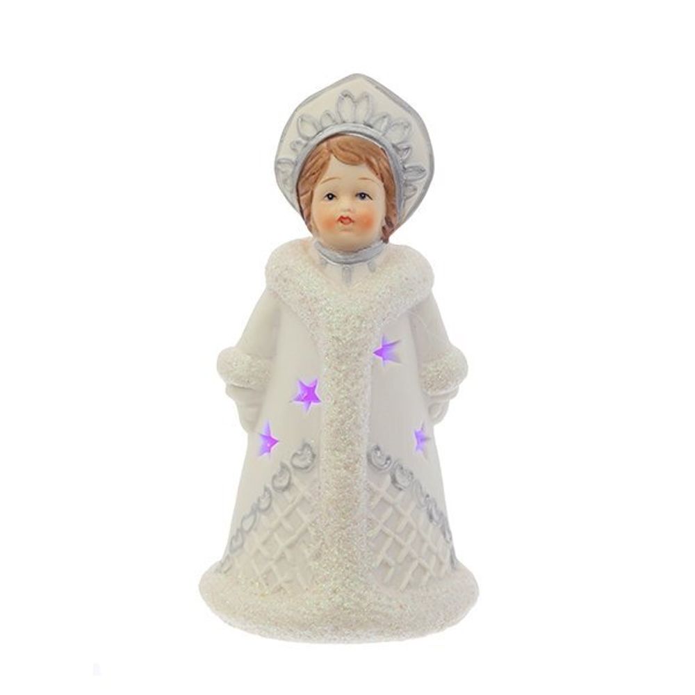 GAEM Фигурка декоративная "Снегурочка" с подсветкой, L7 W6 H12 см, 5в.