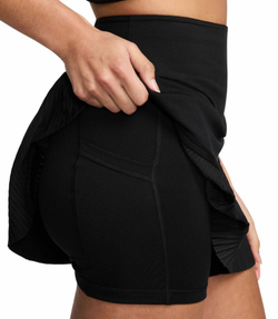Теннисная юбка Nike Dri-Fit Advantage Pleated Skirt - black/black/white