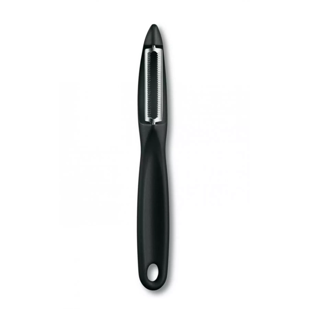 Victorinox - Овощечистка вертикальная с зубцами, черная. / артикул   76075  / GTIN 7611160001481