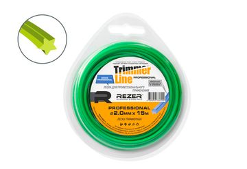 Леска для мотокосы "REZER" Professional (2.0 мм, 15 м, звезда)