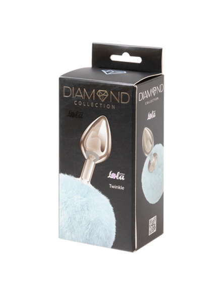 Анальная Пробка с Хвостом Diamond Twinkle Blue 4018-03lola