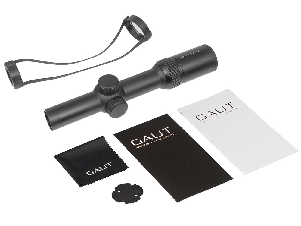 Прицел Gaut Quartz 1-4x24, сетка 65, без подсветки