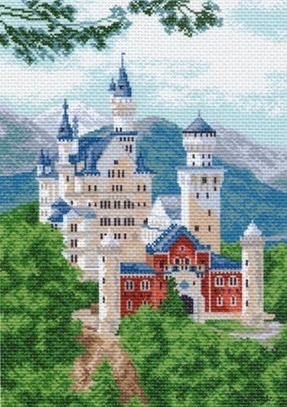 "Замок Нойшванштайн"-0837 канва с рисунком