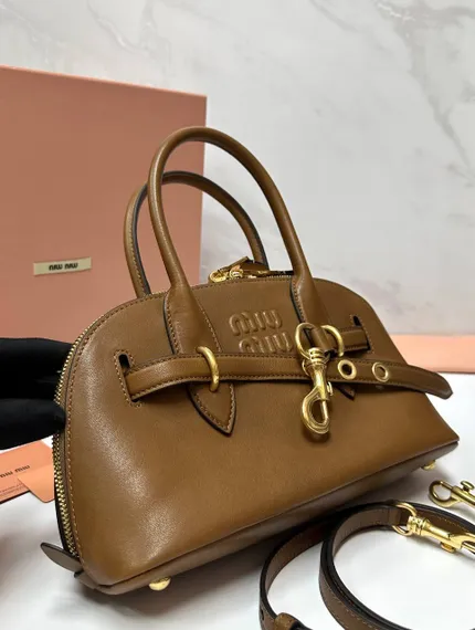 Сумка MIU MIU Aventure nappa, коричневая