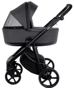 Детская коляска Roan Esso 3 в 1 с автокреслом Pituso Santiso Pro Black ESS114/1 Grey/Black