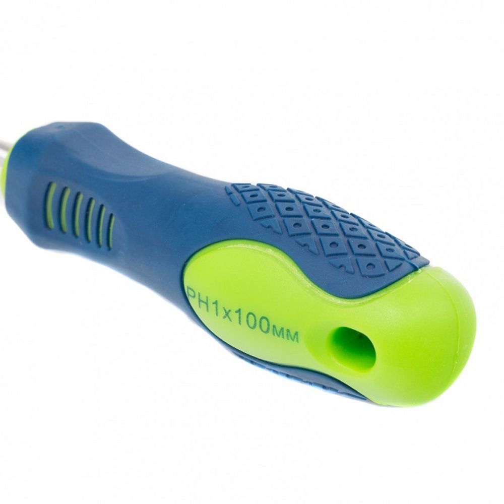 11841 Отвертка, PH1 х 100 мм, CrV, 2-х компонентная рукоятка  Сибртех