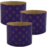 Форма для кулича бумажная «Пасхальная ночь». Набор 3 шт. Диаметр 13,4 см, высота 9,5 см. МТ8-122