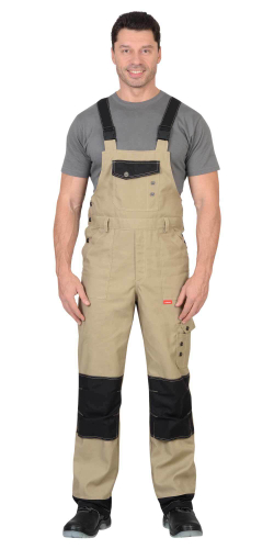 Костюм Nerss-Вест-Ворк куртка кор., п/к песочный с черным пл. 275 г/кв.м