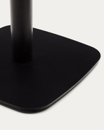 Dina Садовый круглый стол белый на черном металлическом основании Ø 68x70