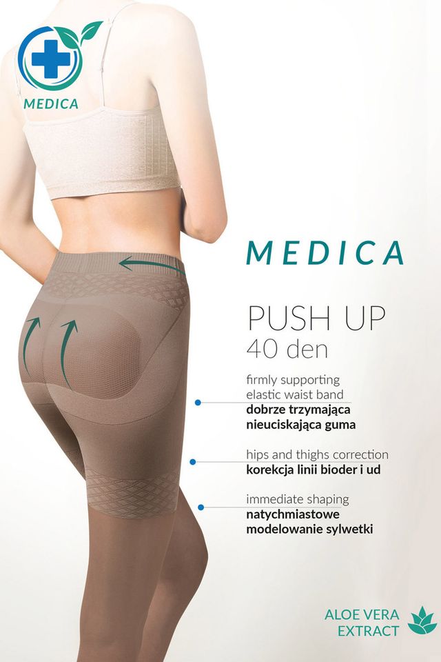 Черные колготки с эффектом утяжки и push-up 20 den