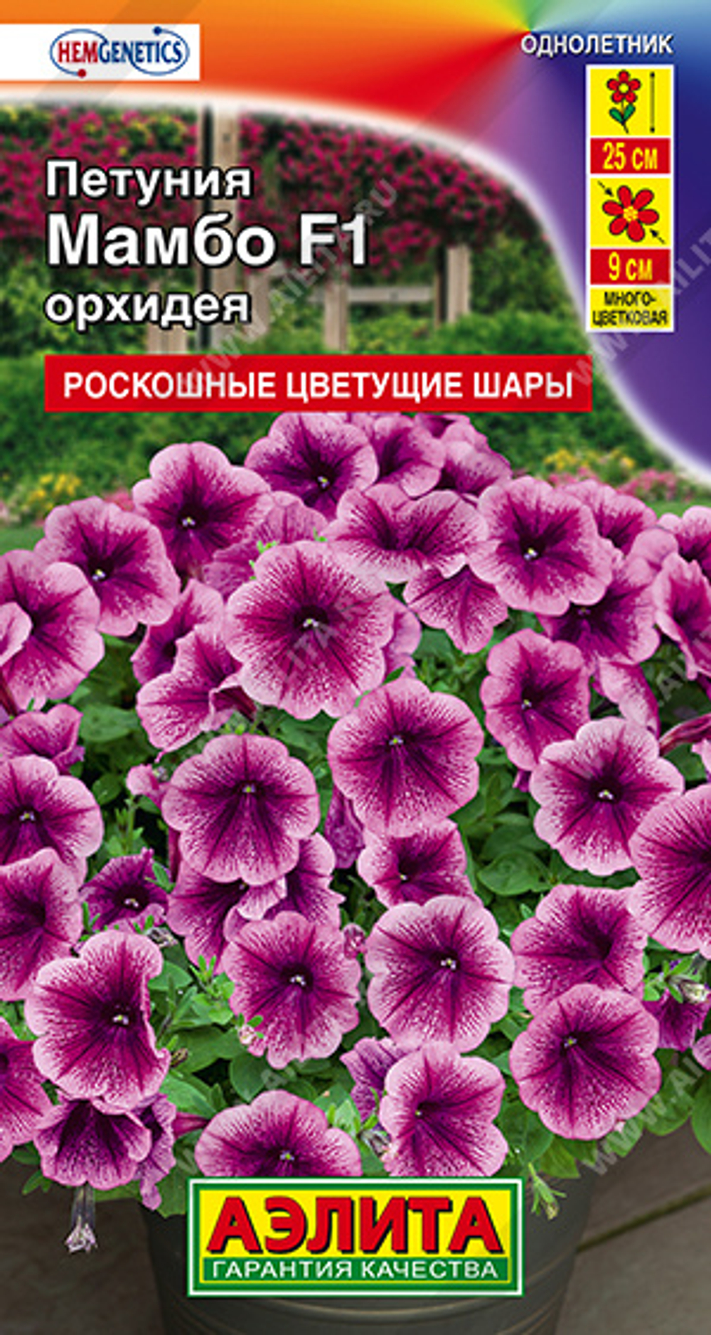 Петуния Мамбо F1 орхидея 7шт (Аэлита)
