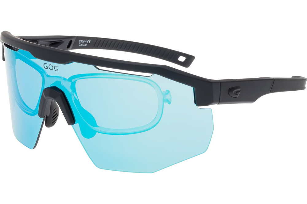 Спортивные очки с диоптриями GOG Argo / Matt Metallic Navy Blue-Black  / White-Blue Lens