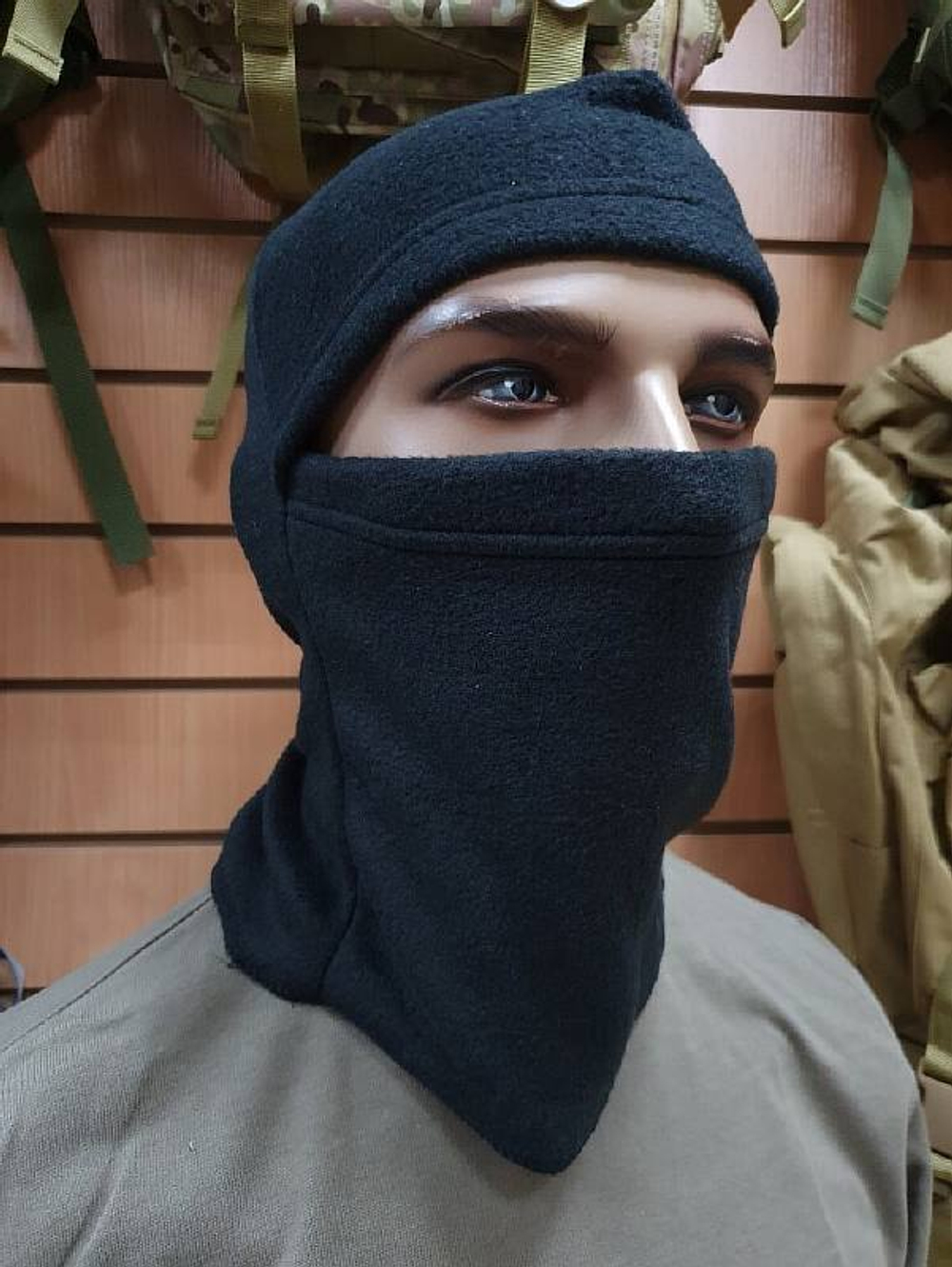 Балаклава черная флисовая