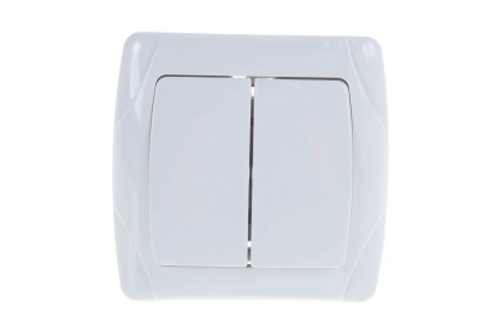 Выключатель 2кл бел Маргарита СП 10А 220В (3/10/200)