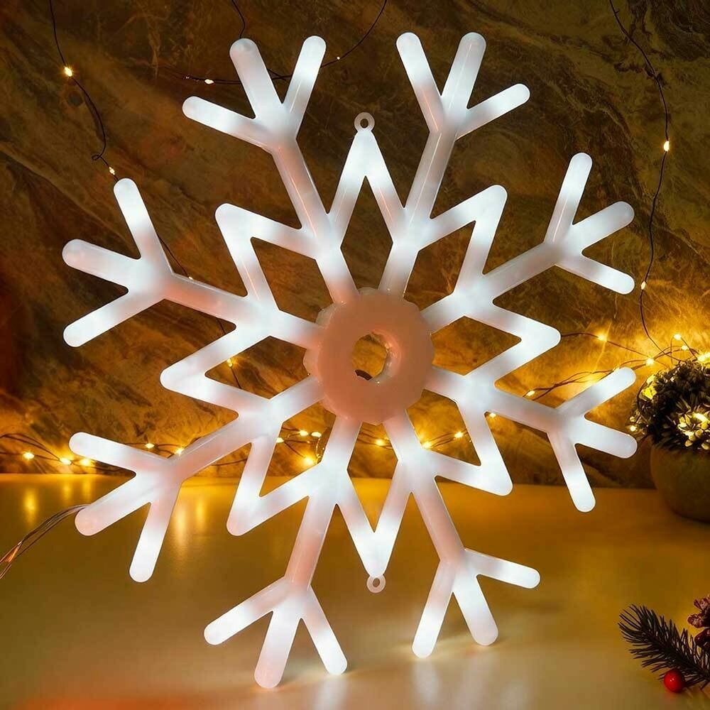 Гирлянда-панно "Снежинка" LED лампы, d40см, цвет белый, ZL-26С