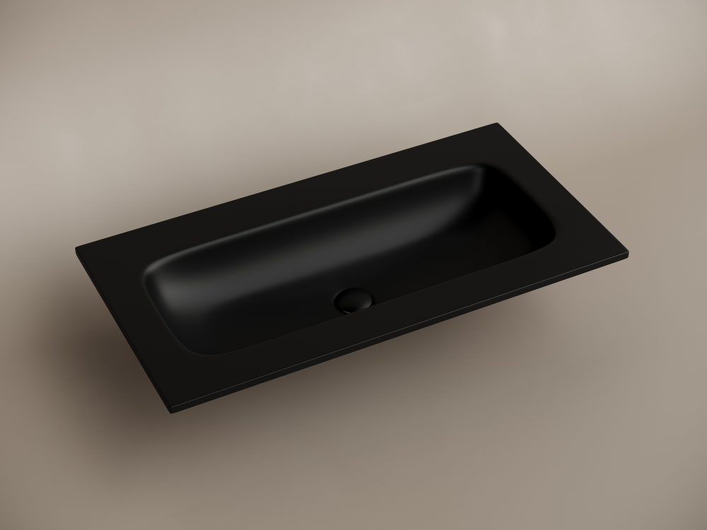 Раковина накладная мебельная CERAMICANOVA Grace прямоугольная 910x457x137 без отверстия под смеситель 910*457*137 цвет черный матовый CN7019MBwx